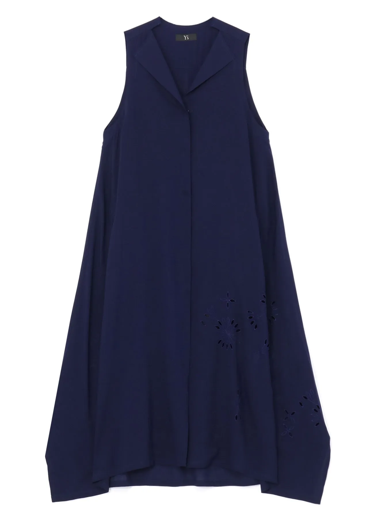 SLEEVELESS DRESS WITH NOTCHED LAPEL COLLAR sold by Yohji Yamamoto product image thumbnail 2