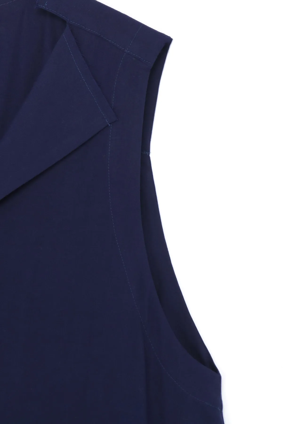 SLEEVELESS DRESS WITH NOTCHED LAPEL COLLAR sold by Yohji Yamamoto product image thumbnail 5