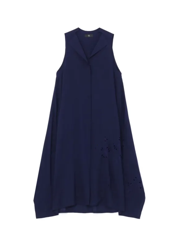 SLEEVELESS DRESS WITH NOTCHED LAPEL COLLAR sold by Yohji Yamamoto