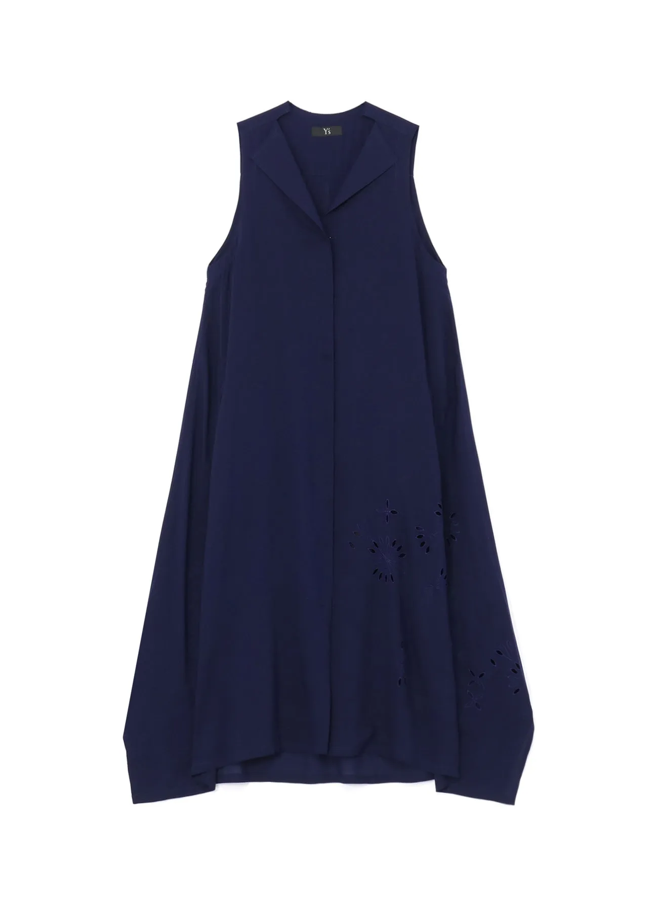 SLEEVELESS DRESS WITH NOTCHED LAPEL COLLAR sold by Yohji Yamamoto