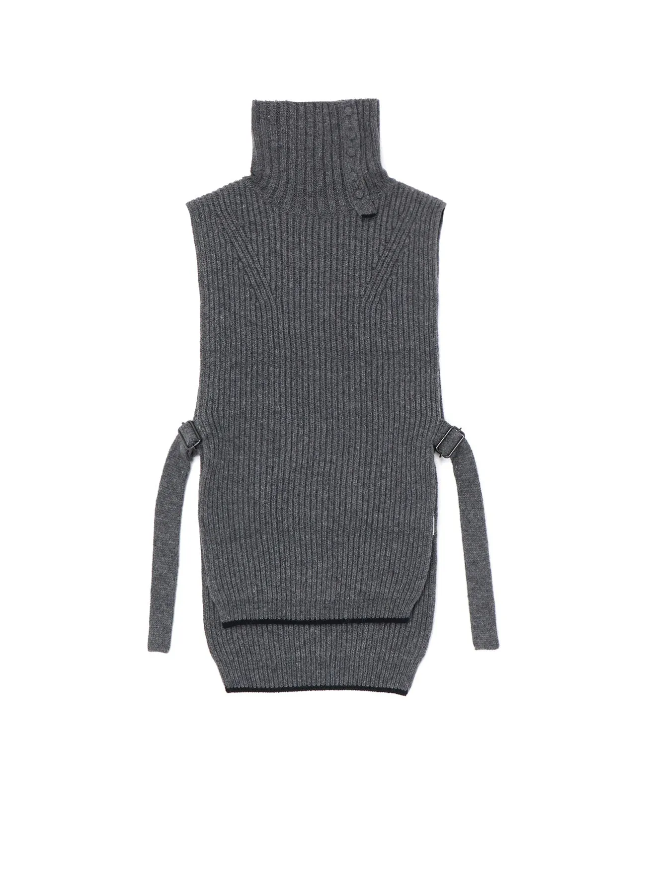 BUTTON-UP NECK DETAIL LAMBSWOOL BIB sold by Yohji Yamamoto