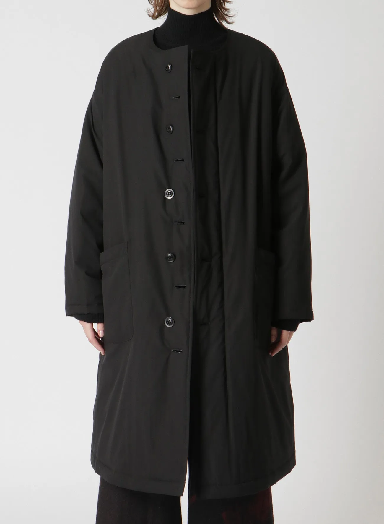 TYPEWRITER POLYESTER COLLARLESS COAT sold by Yohji Yamamoto product image thumbnail 5
