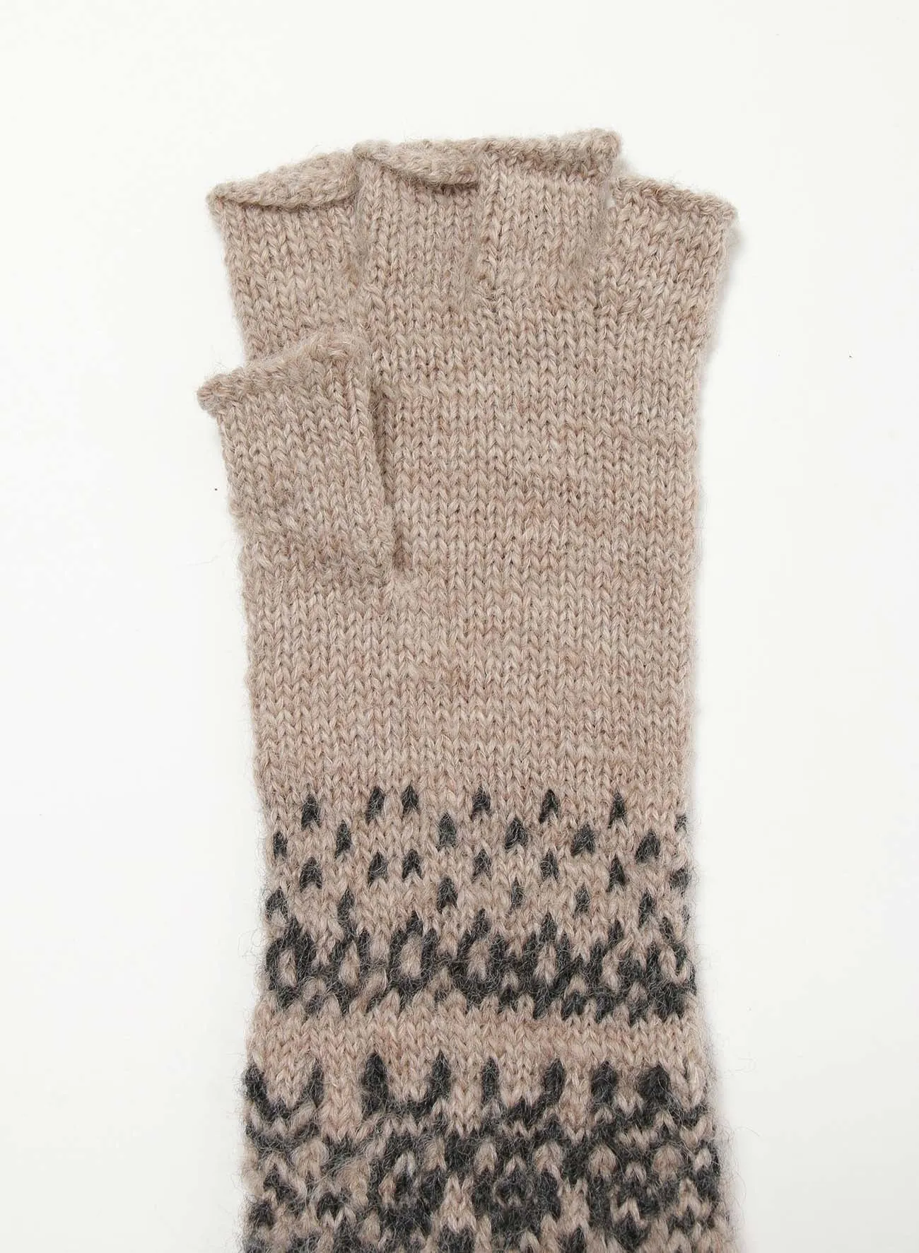 FAIR ISLE PATTERN FINGERLESS GLOVES sold by Yohji Yamamoto product image thumbnail 4