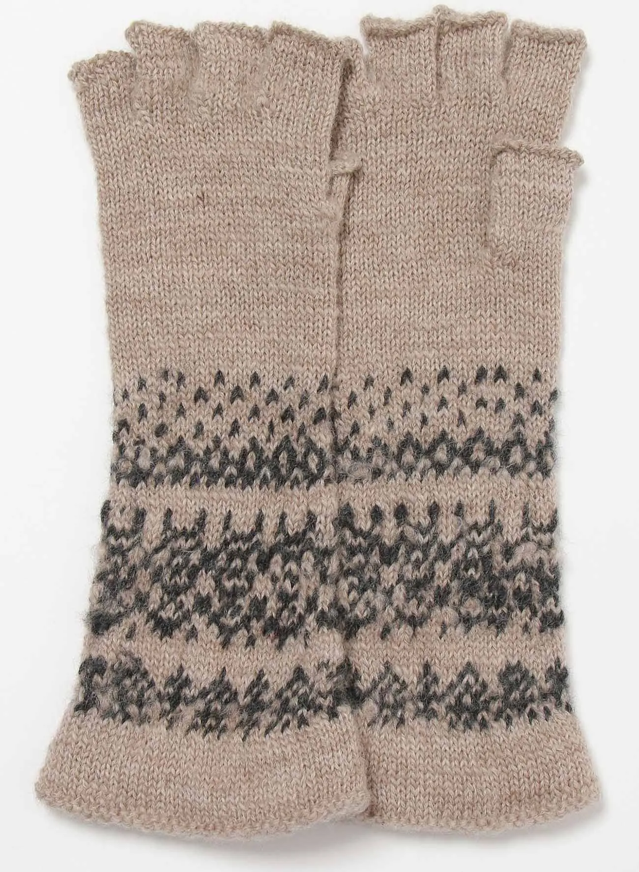 FAIR ISLE PATTERN FINGERLESS GLOVES sold by Yohji Yamamoto product image thumbnail 3