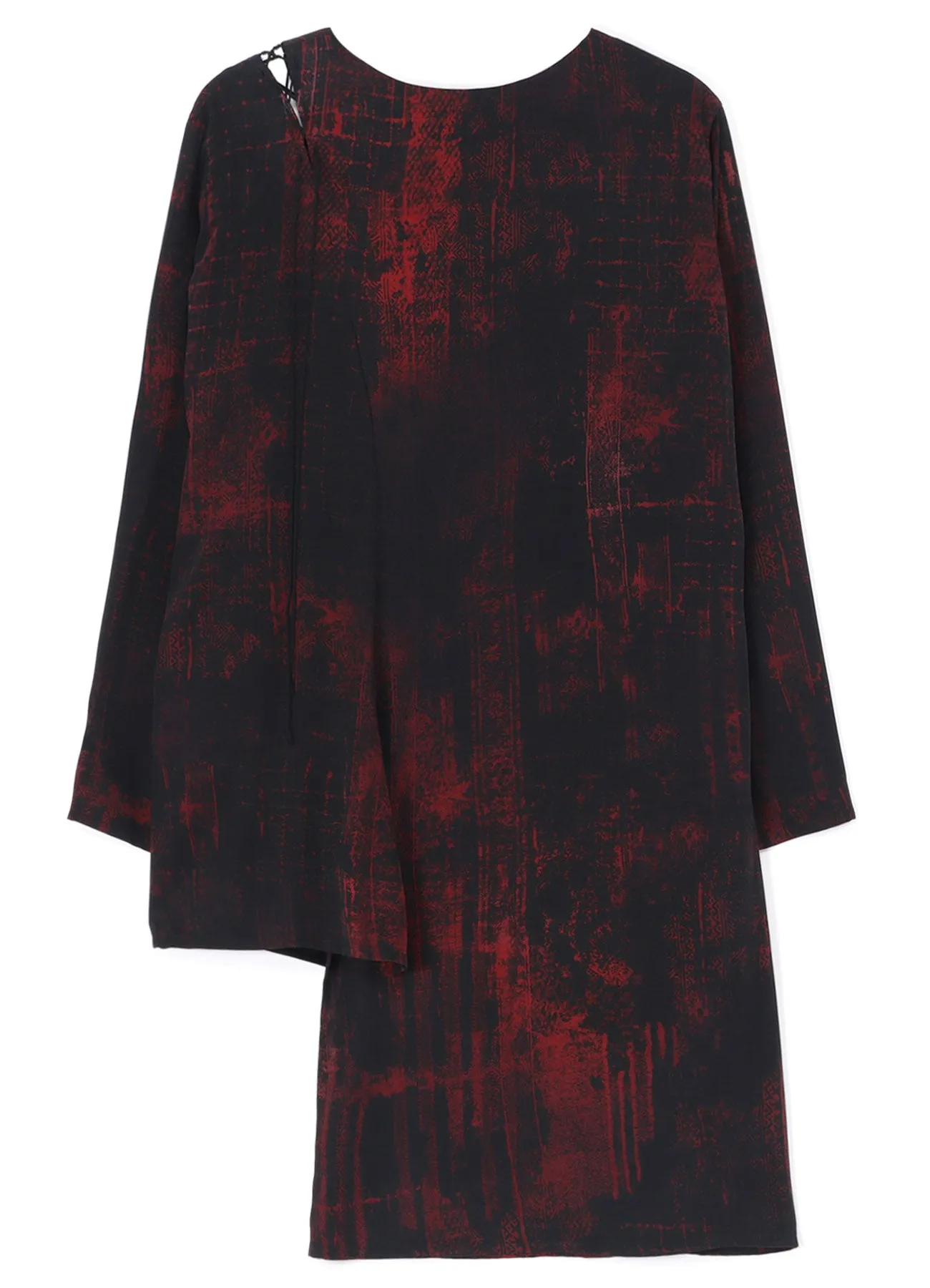 CUPRO/RAYON TWILL LACE-UP SHOULDER DETAIL TOP sold by Yohji Yamamoto product image thumbnail 3
