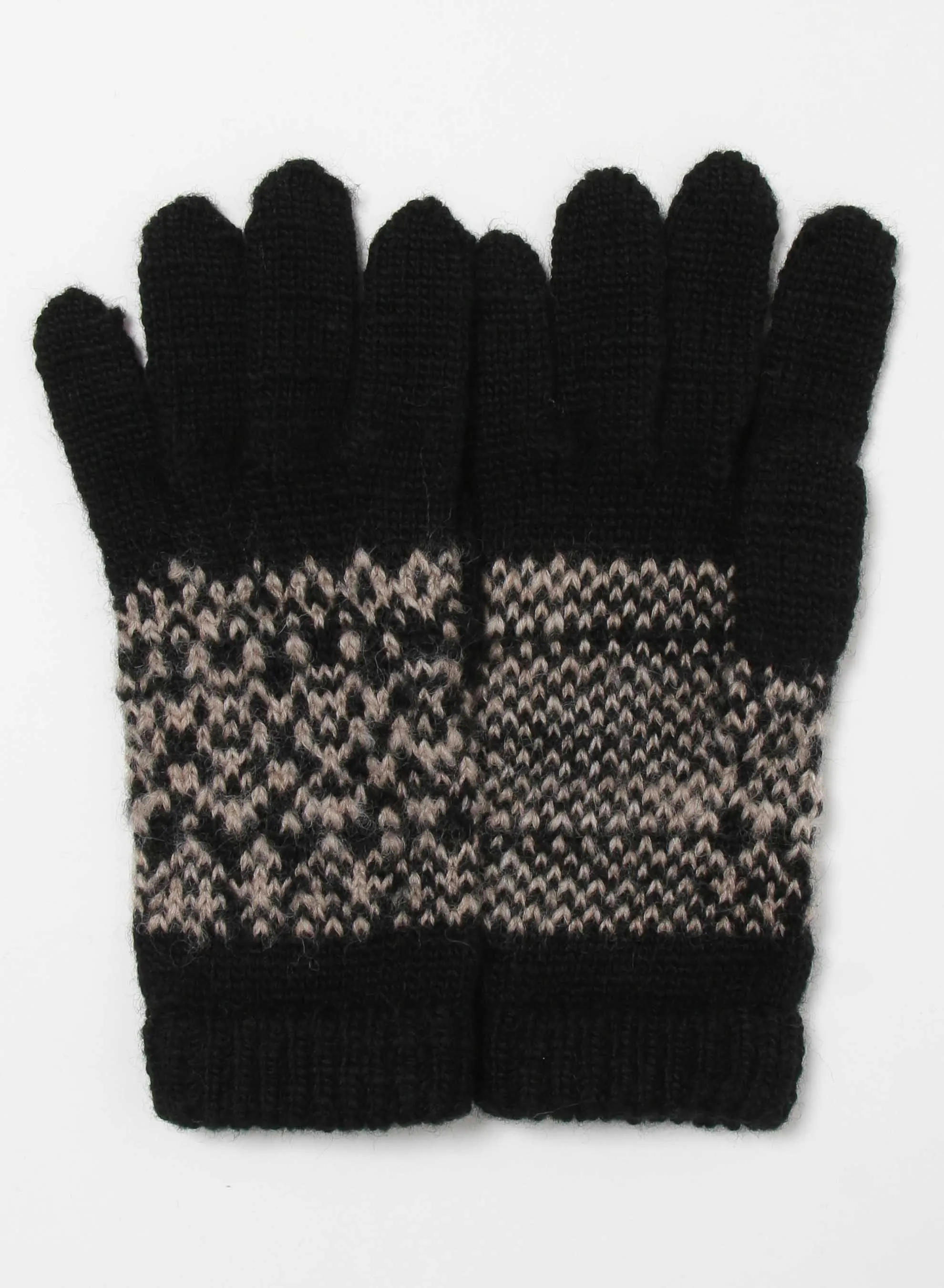 FAIR ISLE PATTERN GLOVES sold by Yohji Yamamoto product image thumbnail 3