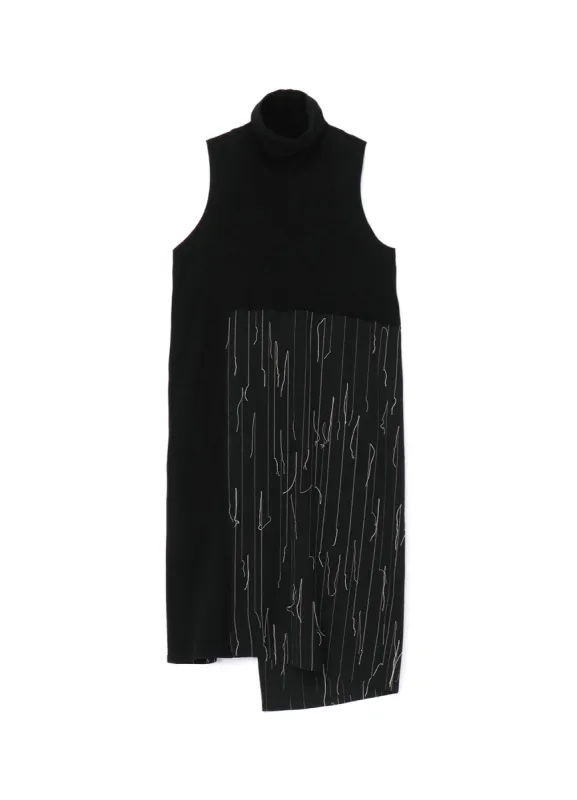SLEEVELESS KNITTED TURTLENECK DRESS made by Yohji Yamamoto