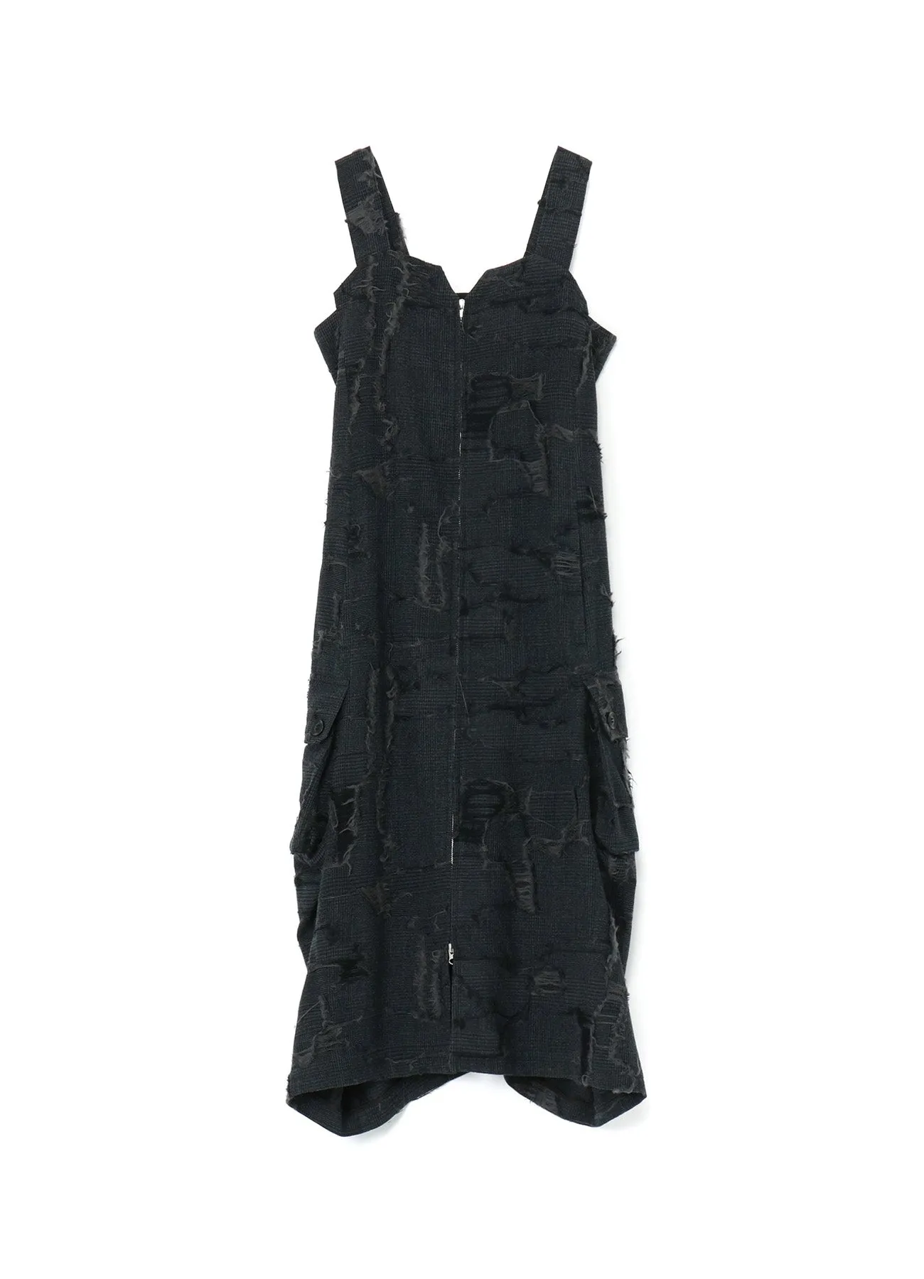WOOL GLEN CHECK FLAP POCKET DRESS sold by Yohji Yamamoto
