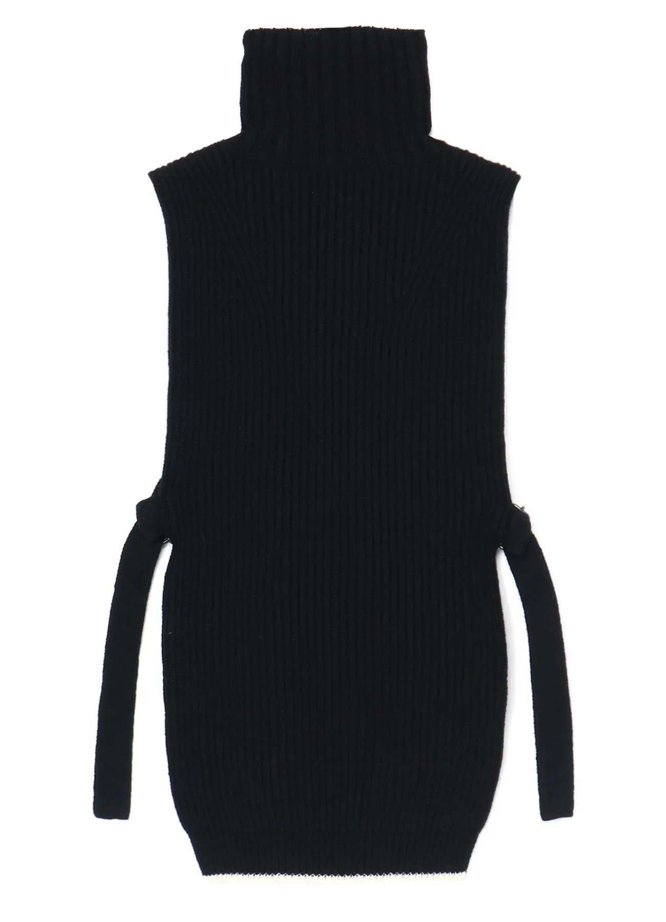 BUTTON-UP NECK DETAIL LAMBSWOOL BIB sold by Yohji Yamamoto product image thumbnail 3