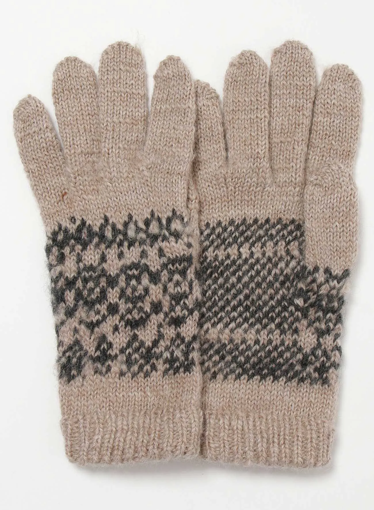 FAIR ISLE PATTERN GLOVES sold by Yohji Yamamoto product image thumbnail 3