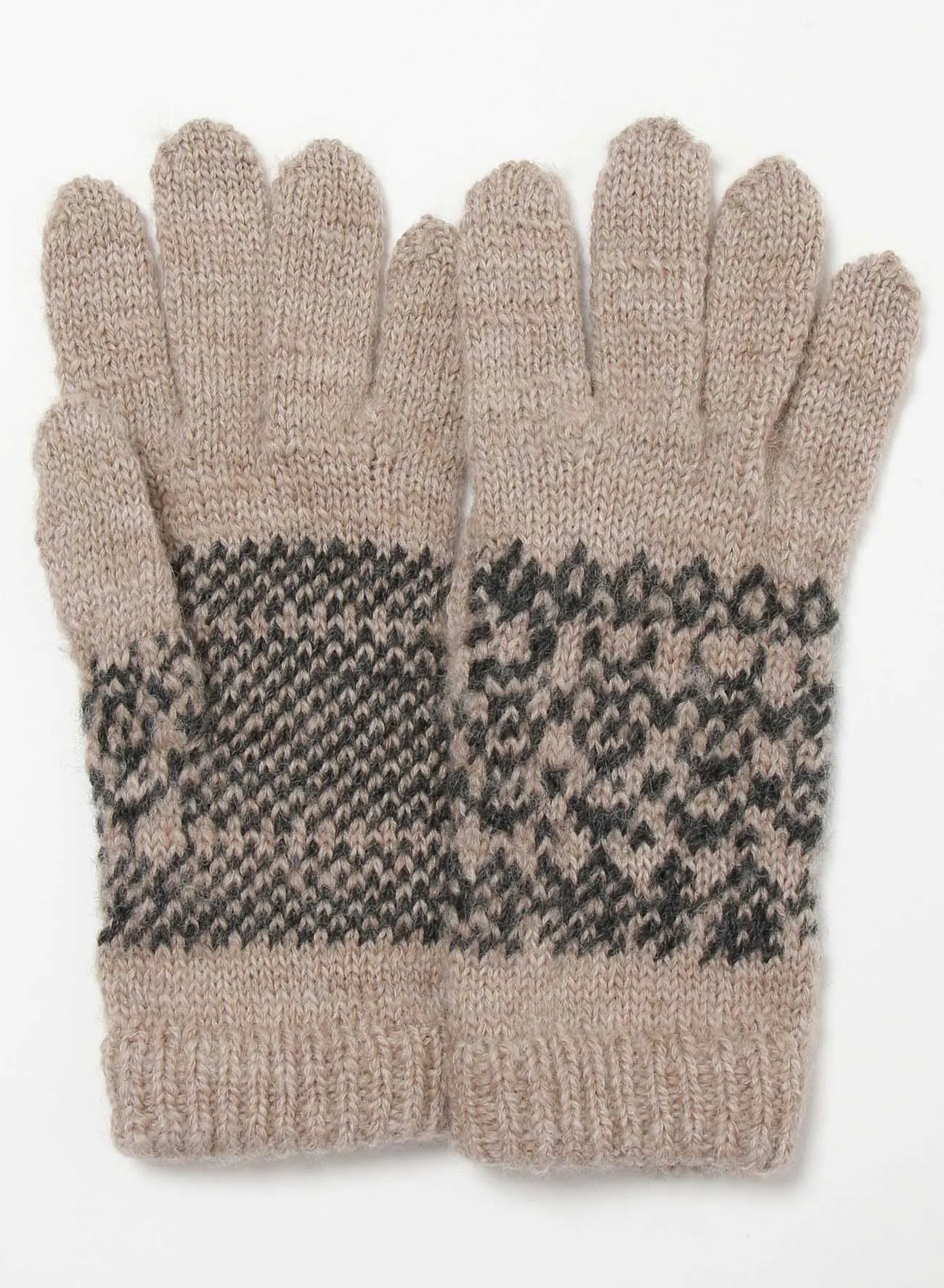 FAIR ISLE PATTERN GLOVES sold by Yohji Yamamoto product image thumbnail 2