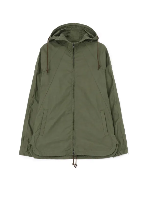 [Y's-Black Name]BACKSIDE SULFURIZATION SATIN RAGLAN SLEEVE ZIP HOODIE sold by Yohji Yamamoto