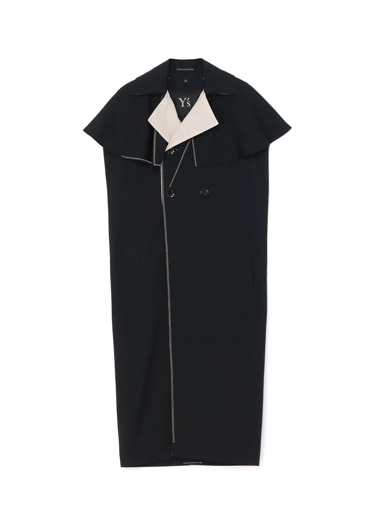 GABARDINE CAPE ATTACHED TRENCH COAT sold by Yohji Yamamoto