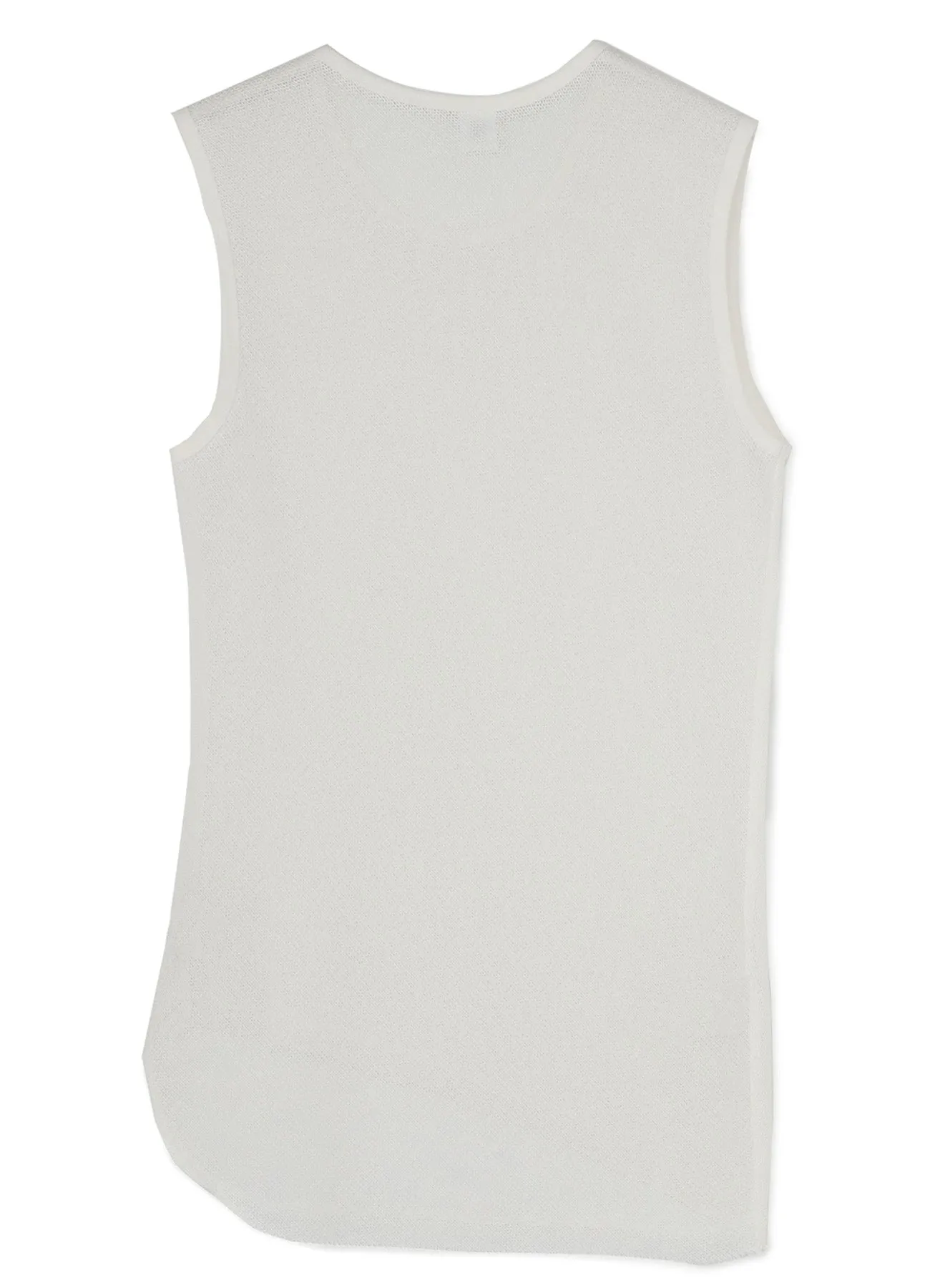 COTTON FAUX LINEN KNIT ASYMME TANK TOP sold by Yohji Yamamoto product image thumbnail 3
