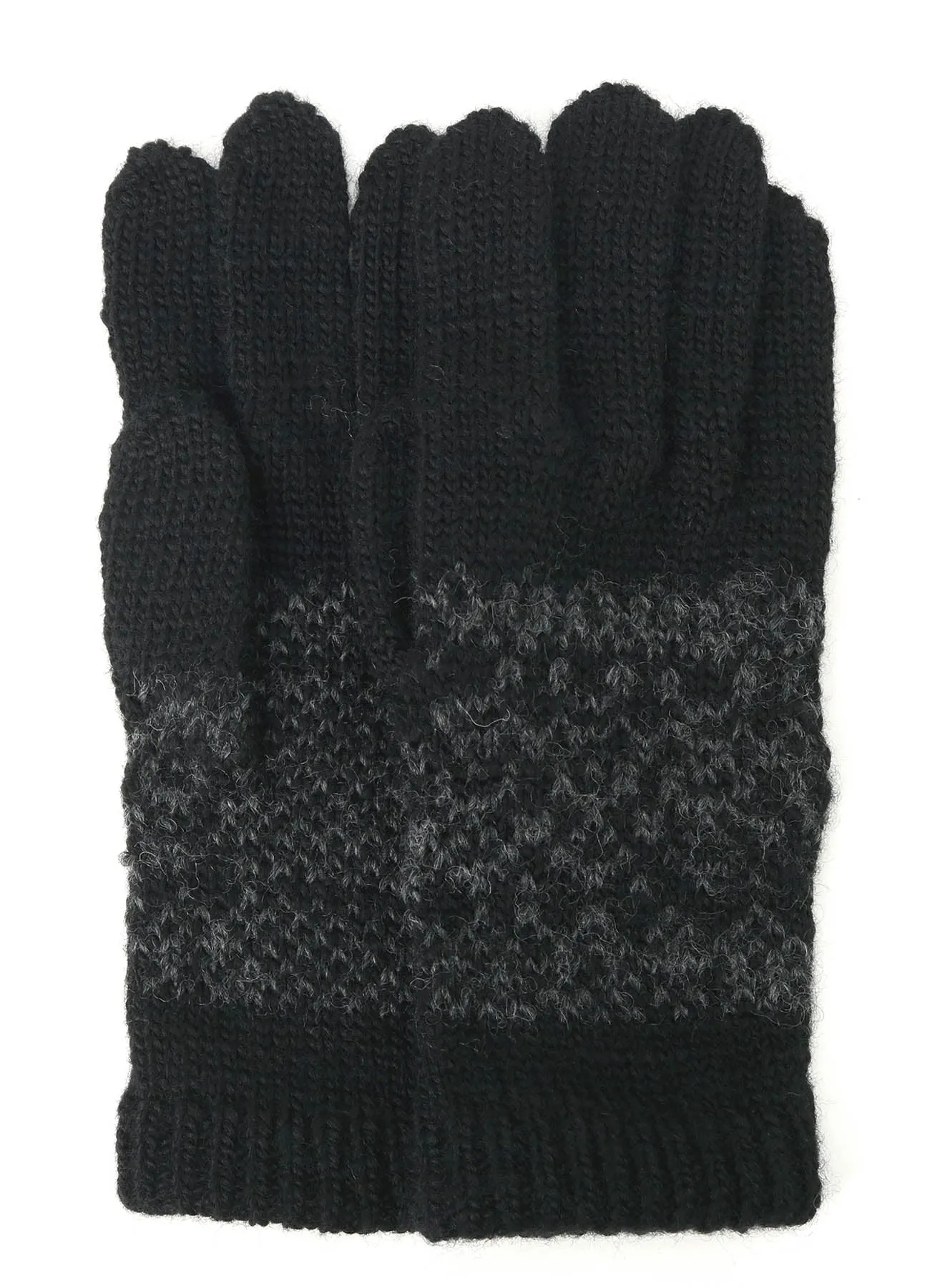 FAIR ISLE PATTERN GLOVES sold by Yohji Yamamoto product image thumbnail 2