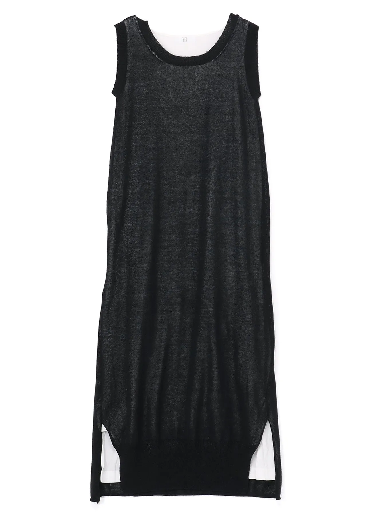 LINEN-LIKE COTTON LAYERED DRESS sold by Yohji Yamamoto product image thumbnail 2