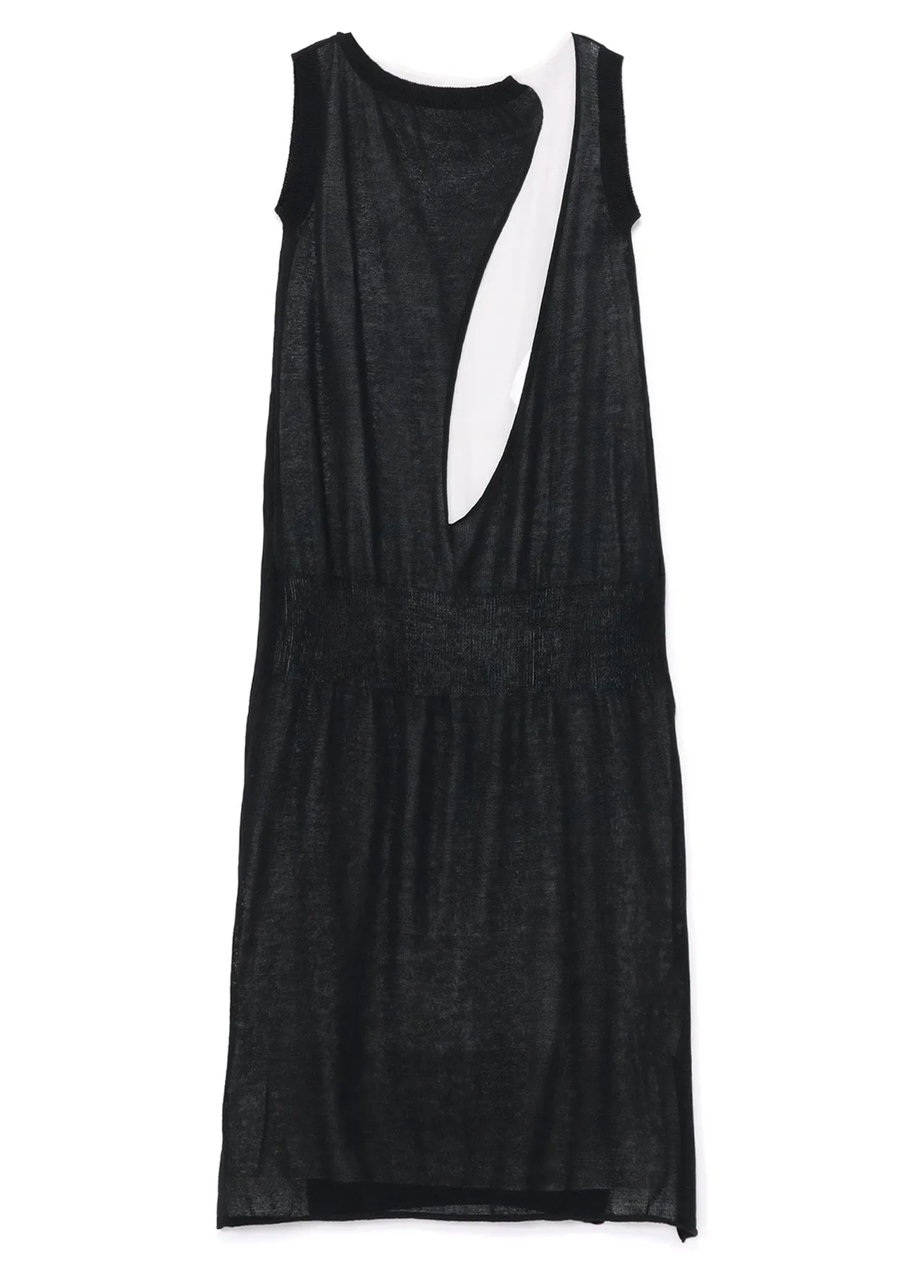 LINEN-LIKE COTTON LAYERED DRESS sold by Yohji Yamamoto product image thumbnail 3