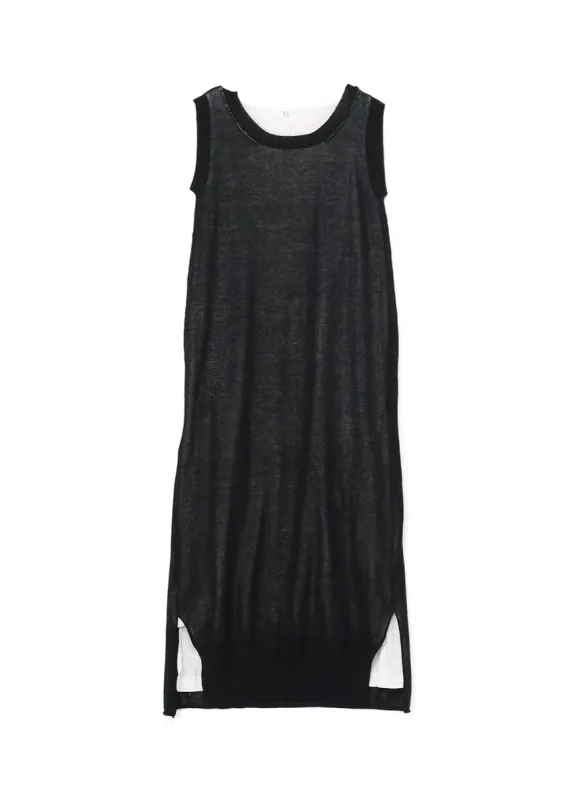 LINEN-LIKE COTTON LAYERED DRESS sold by Yohji Yamamoto