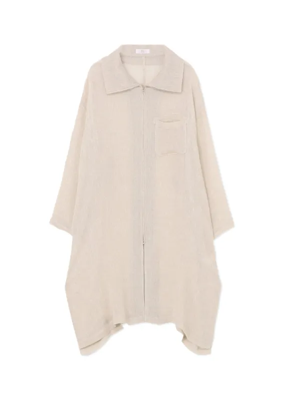 LENO CLOTH STAND COLLAR DRESS sold by Yohji Yamamoto