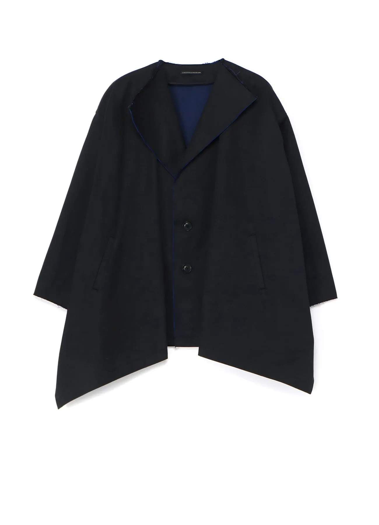DOUBLE FACED TWILL NO COLLAR SHORT COAT sold by Yohji Yamamoto