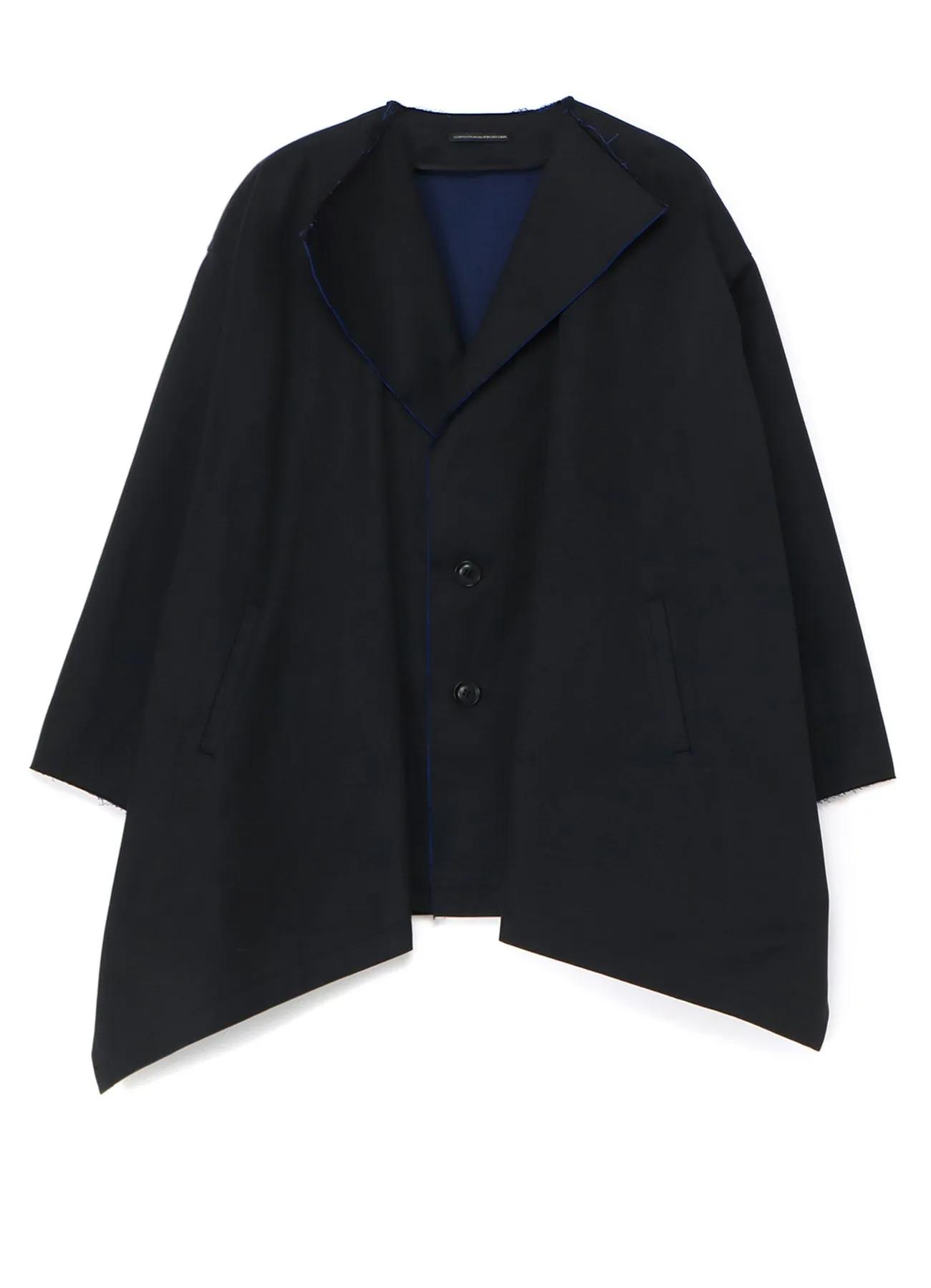 DOUBLE FACED TWILL NO COLLAR SHORT COAT sold by Yohji Yamamoto product image thumbnail 2