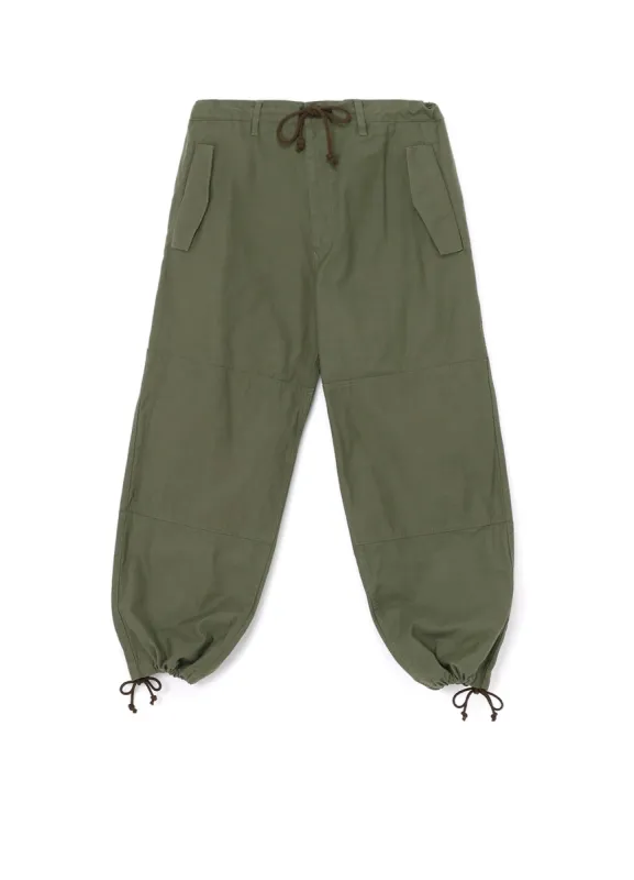 [Y's-Black Name]BACKSIDE SULFURIZATION SATIN PANTS WITH KNEE PADS sold by Yohji Yamamoto