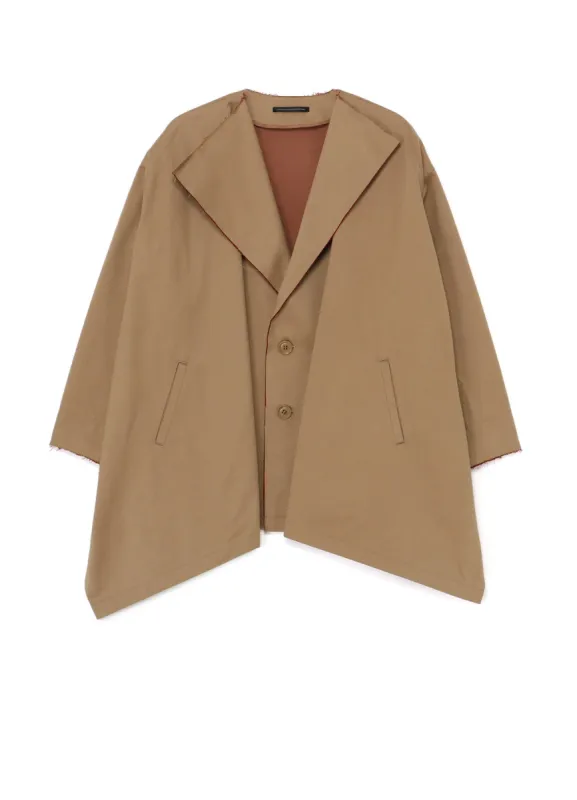 DOUBLE FACED TWILL NO COLLAR SHORT COAT sold by Yohji Yamamoto