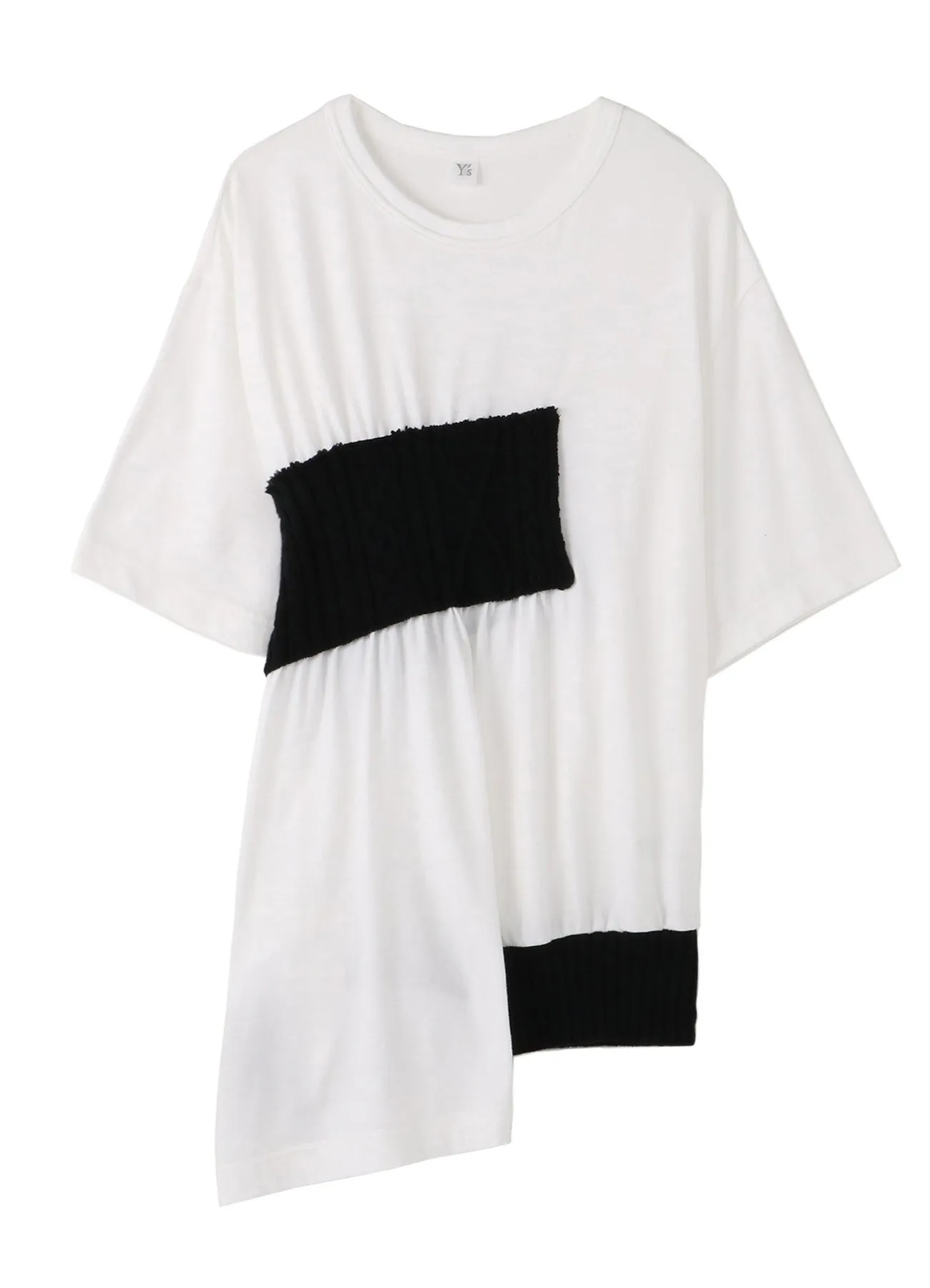 PLAIN STITCH x ARAN KNIT DESIGN GATHER PULLOVER sold by Yohji Yamamoto product image thumbnail 2