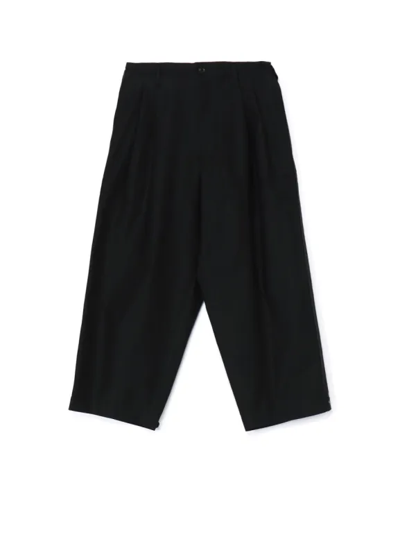 [Y's-Black Name]BLACK TWILL 2 TUCK PANTS WITH SIDE STRIP & TAB sold by Yohji Yamamoto