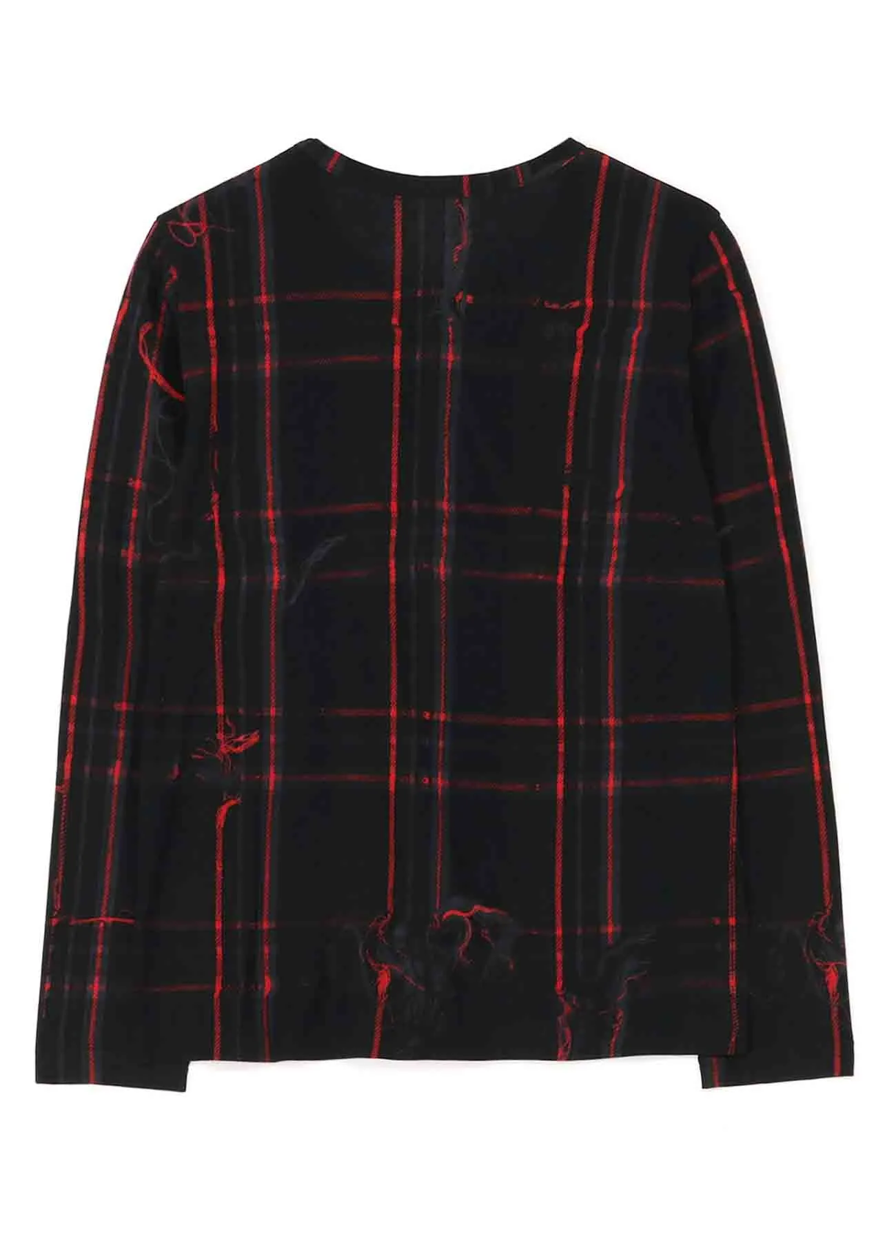 TWISTED CHECK ROUND NECK LONG SLEEVE sold by Yohji Yamamoto product image thumbnail 3