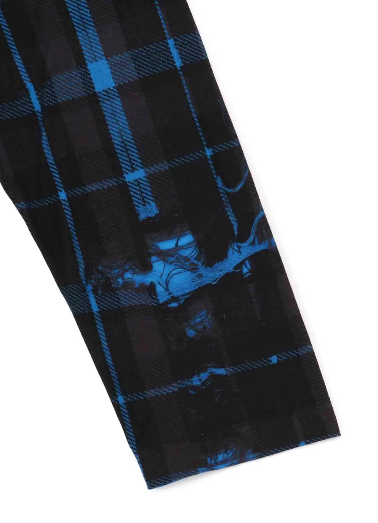 TWISTED CHECK DESIGN GATHER BLOUSE sold by Yohji Yamamoto product image thumbnail 5