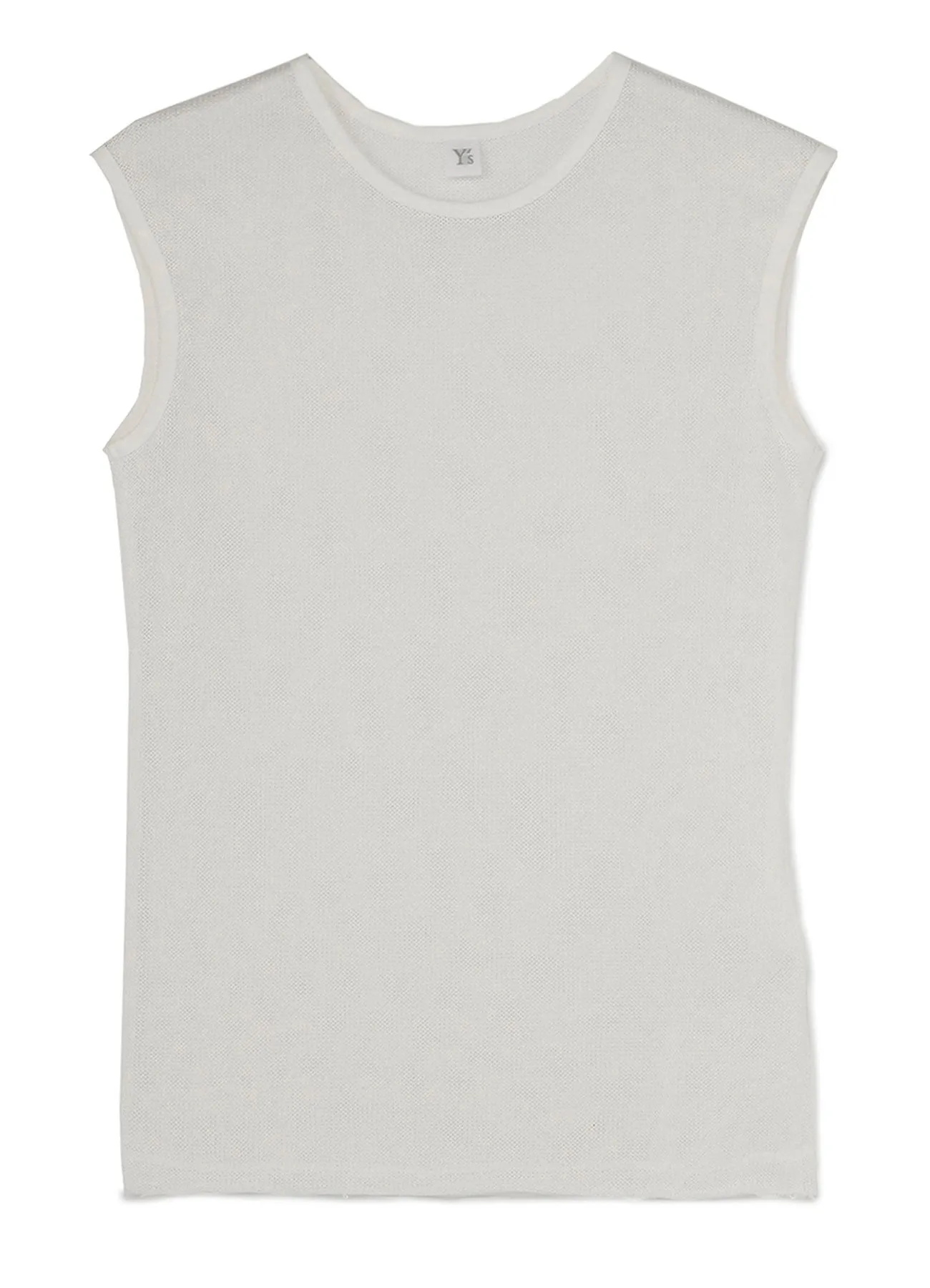 COTTON FAUX LINEN KNIT ROUND NECK TANK TOP sold by Yohji Yamamoto product image thumbnail 2