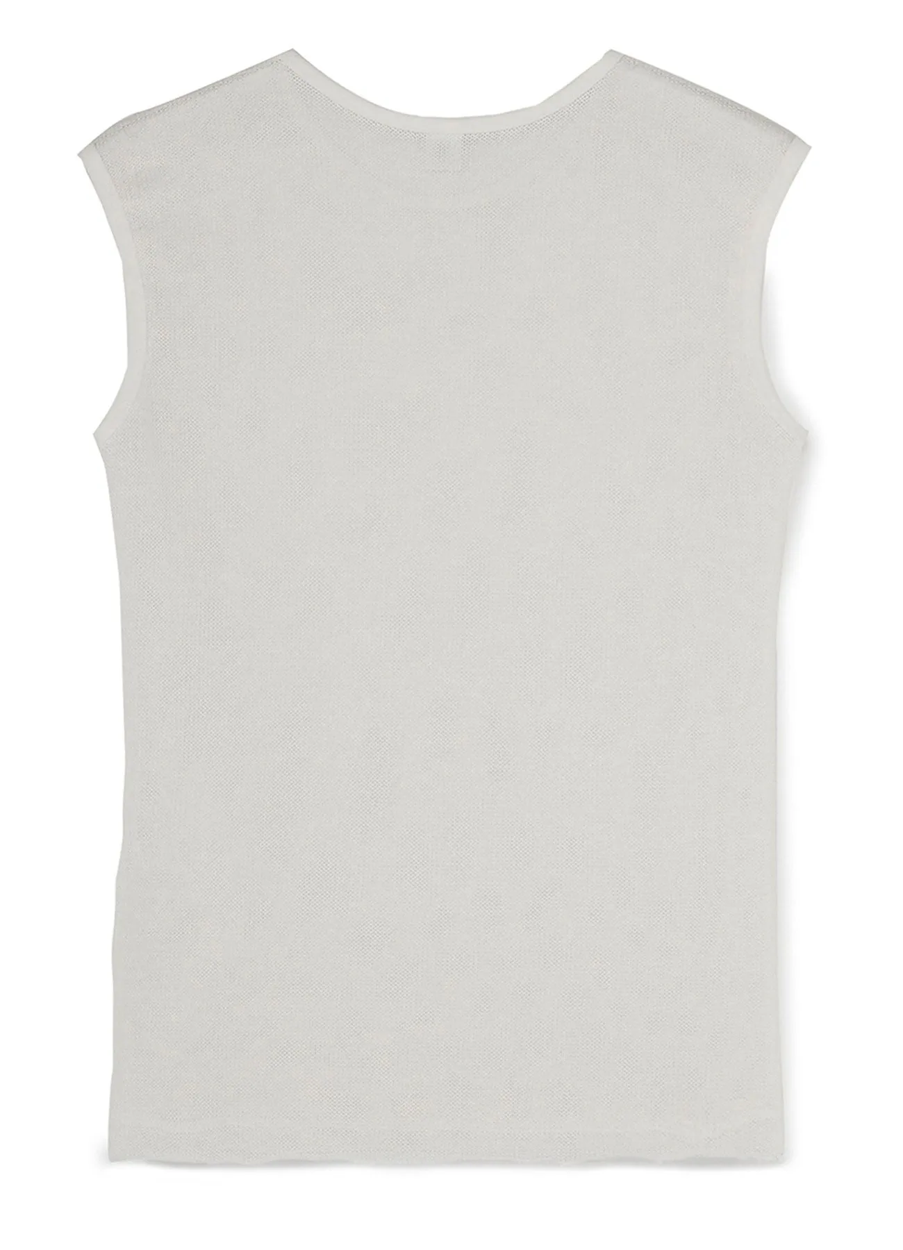 COTTON FAUX LINEN KNIT ROUND NECK TANK TOP sold by Yohji Yamamoto product image thumbnail 3