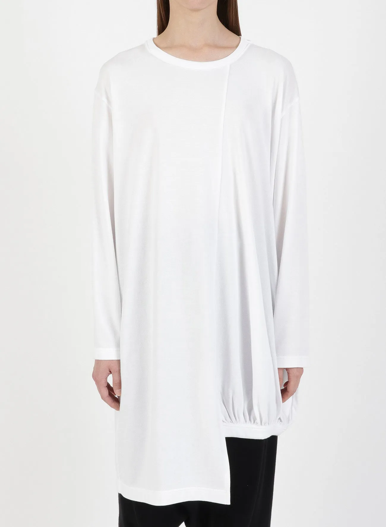 FLEECE PATCH ASSYME LONG SLEEVE T sold by Yohji Yamamoto product image thumbnail 4