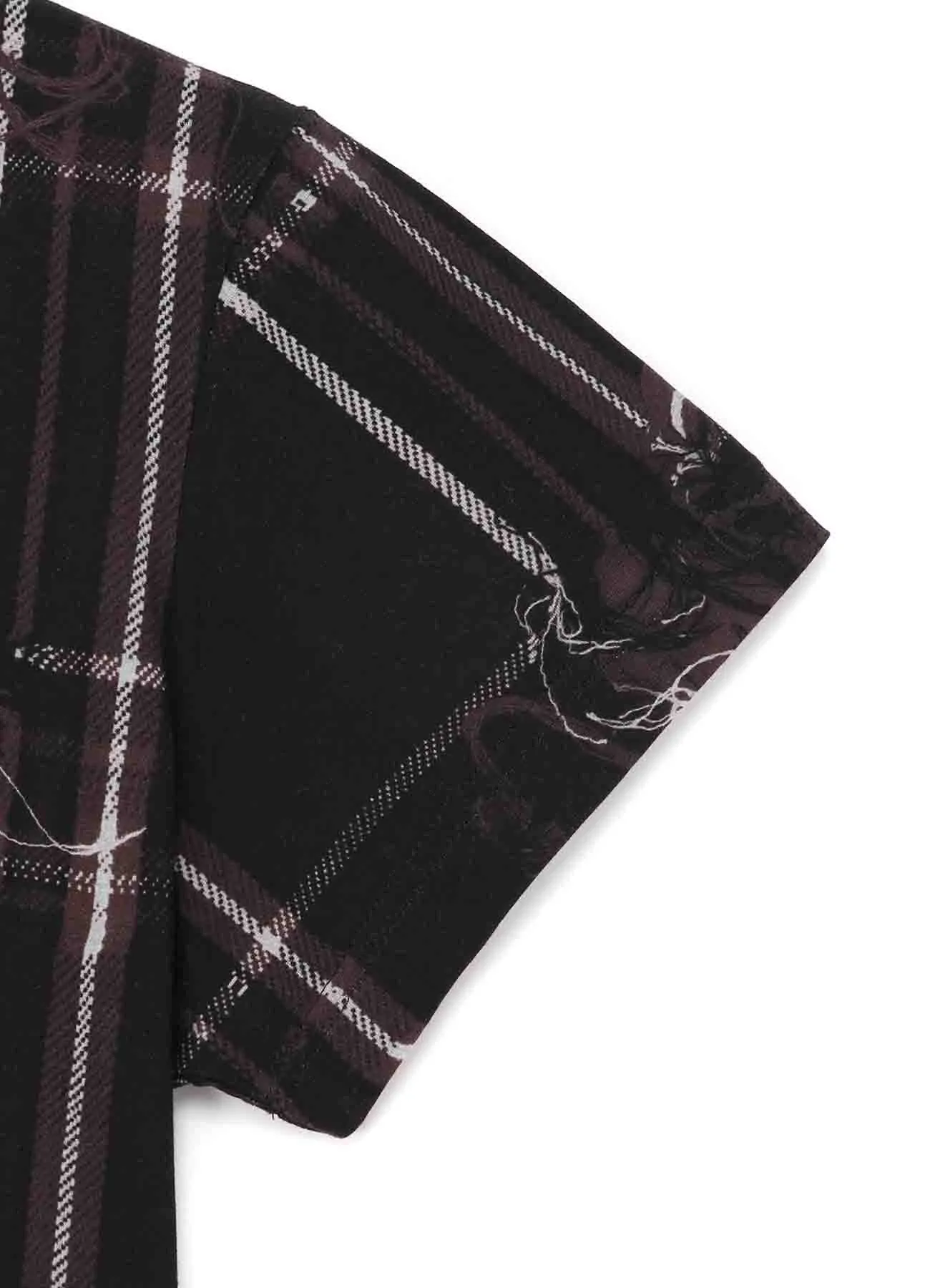 TWISTED CHECK ROUND NECK SHORT SLEEVE sold by Yohji Yamamoto product image thumbnail 5