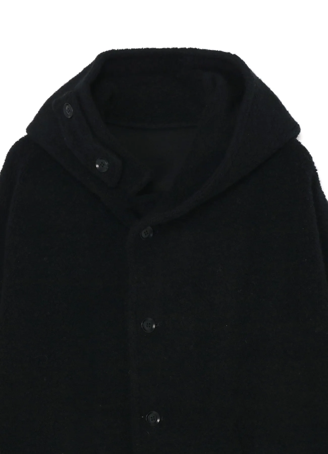 WOOL BREND PILE HOODED COAT sold by Yohji Yamamoto product image thumbnail 5
