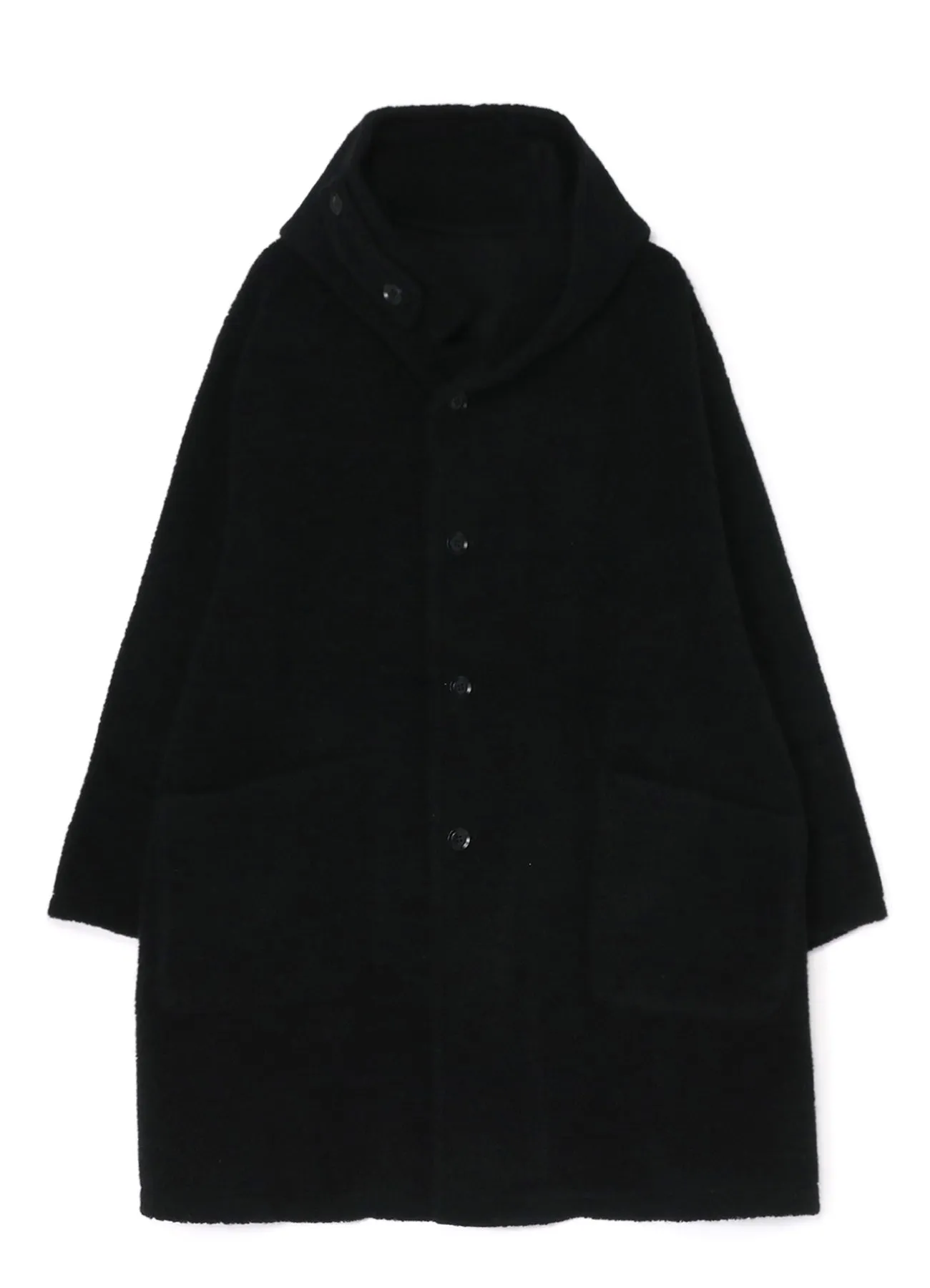 WOOL BREND PILE HOODED COAT sold by Yohji Yamamoto product image thumbnail 2