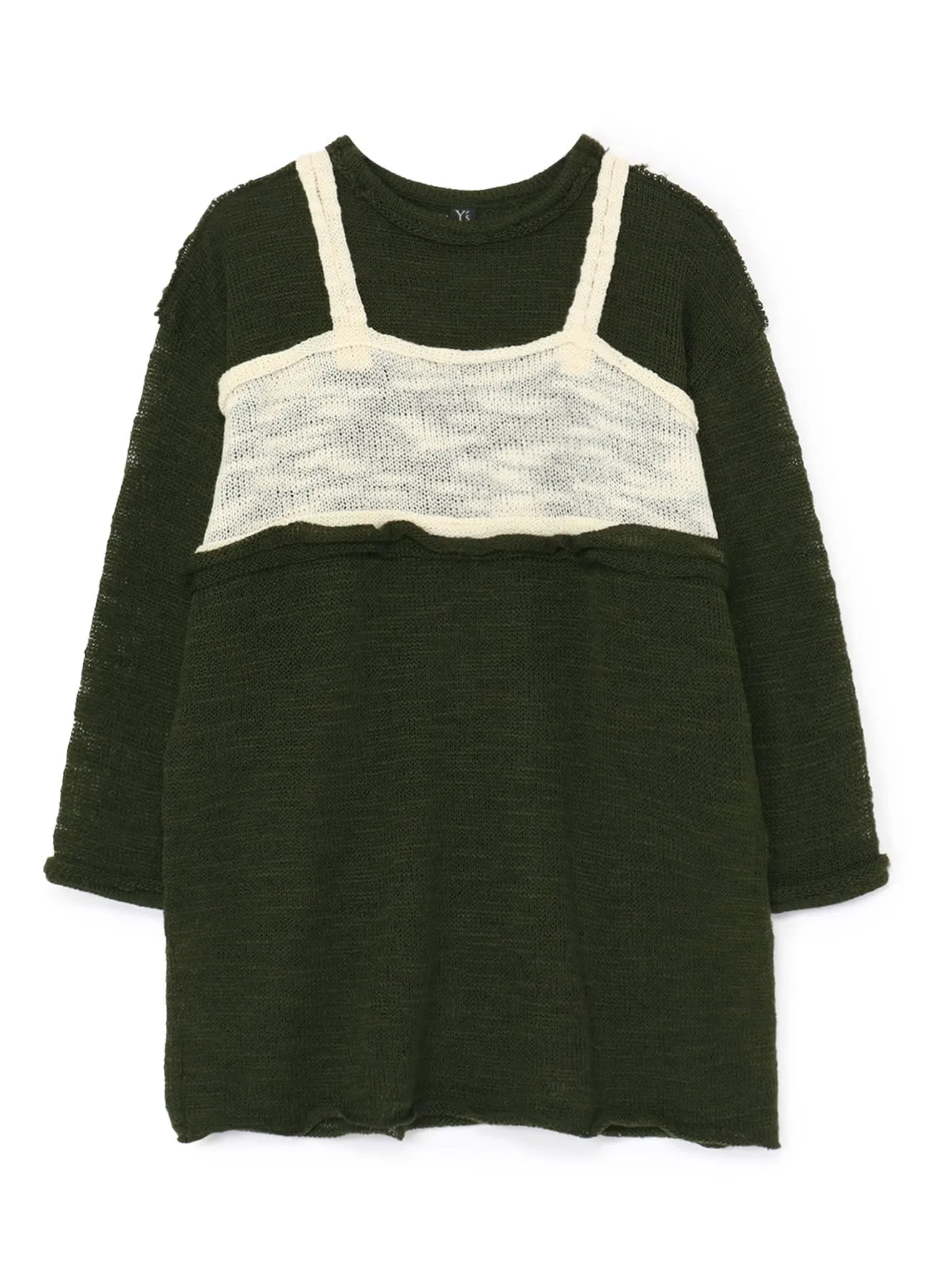 SLUB PLAIN STITCH CUT OFF KNIT PULLOVER sold by Yohji Yamamoto product image thumbnail 2