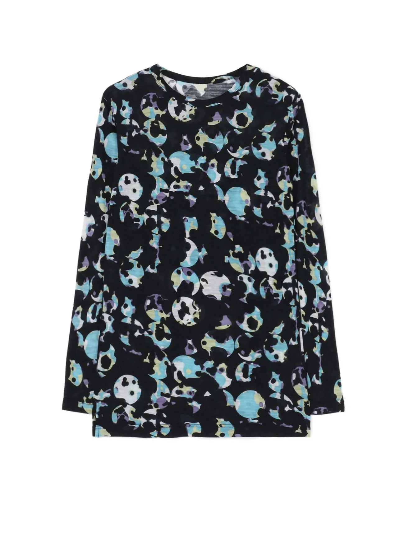 WOOL JERSEY DOT PRINT LONG SLEEVE T-SHIRT sold by Yohji Yamamoto