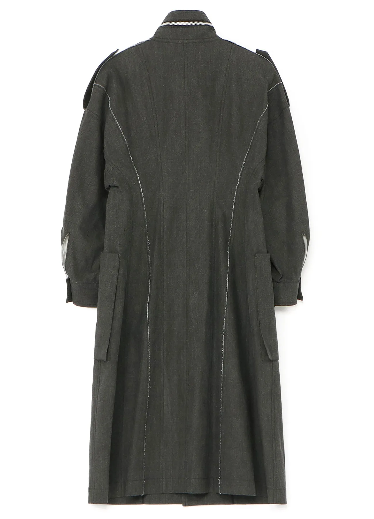 COTTON/LINEN CANVAS INK COATING 5 PANELS COAT sold by Yohji Yamamoto product image thumbnail 4
