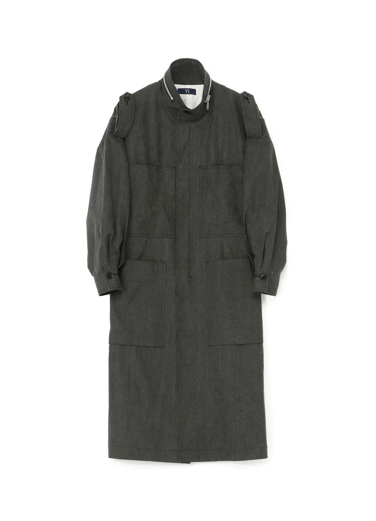 COTTON/LINEN CANVAS INK COATING 5 PANELS COAT sold by Yohji Yamamoto