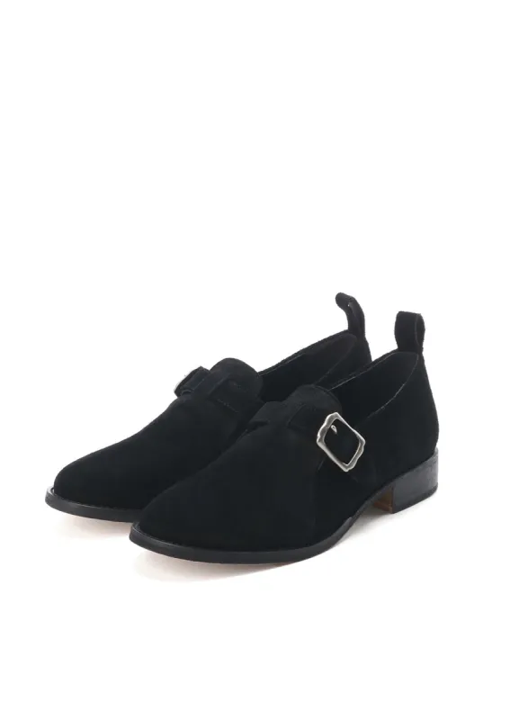 COW SUEDE ONE STRAP SHOES sold by Yohji Yamamoto