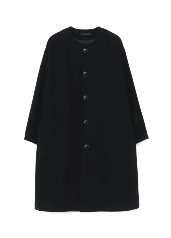 AIRY MOSSER COLLARLESS COAT sold by Yohji Yamamoto