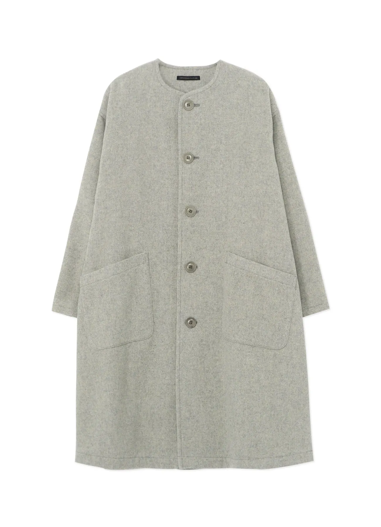 AIRY MOSSER COLLARLESS COAT sold by Yohji Yamamoto