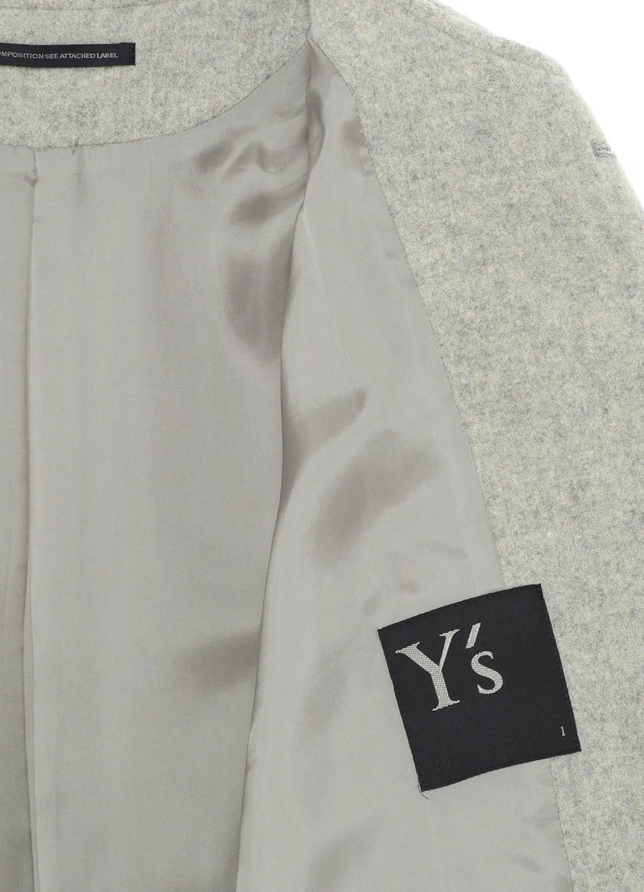 AIRY MOSSER COLLARLESS COAT sold by Yohji Yamamoto product image thumbnail 4