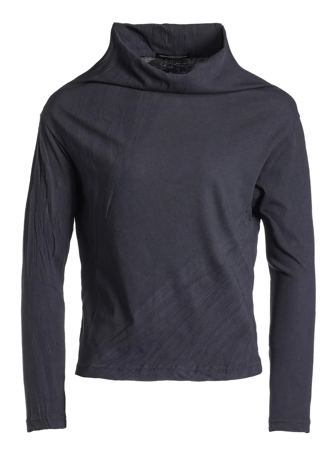 COTTON JERSEY WRINKLE PRECESS OFF NECK T sold by Yohji Yamamoto product image thumbnail 2