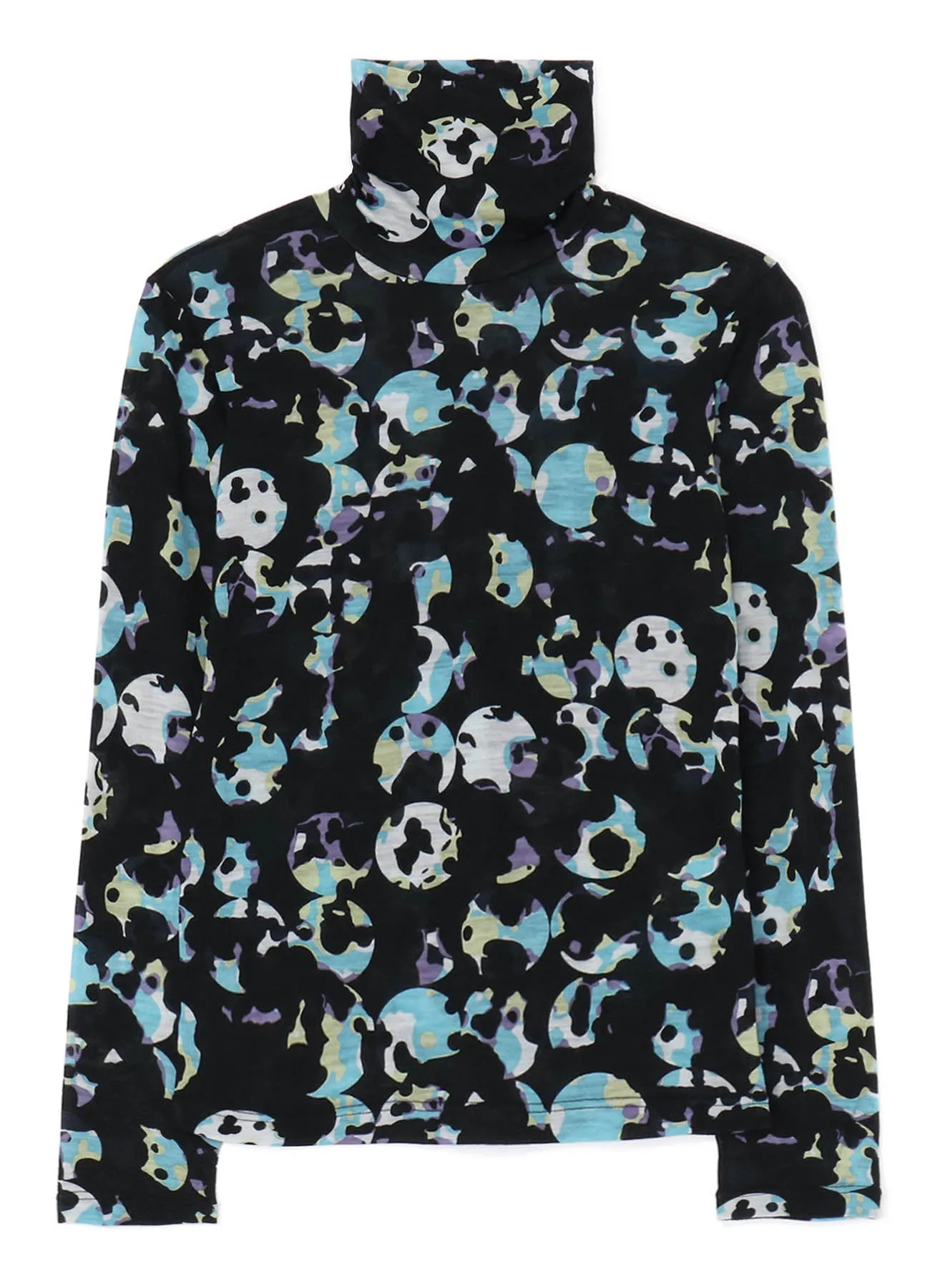 WOOL JERSEY DOT PRINT LONG SLEEVE TURTLENECK sold by Yohji Yamamoto product image thumbnail 2