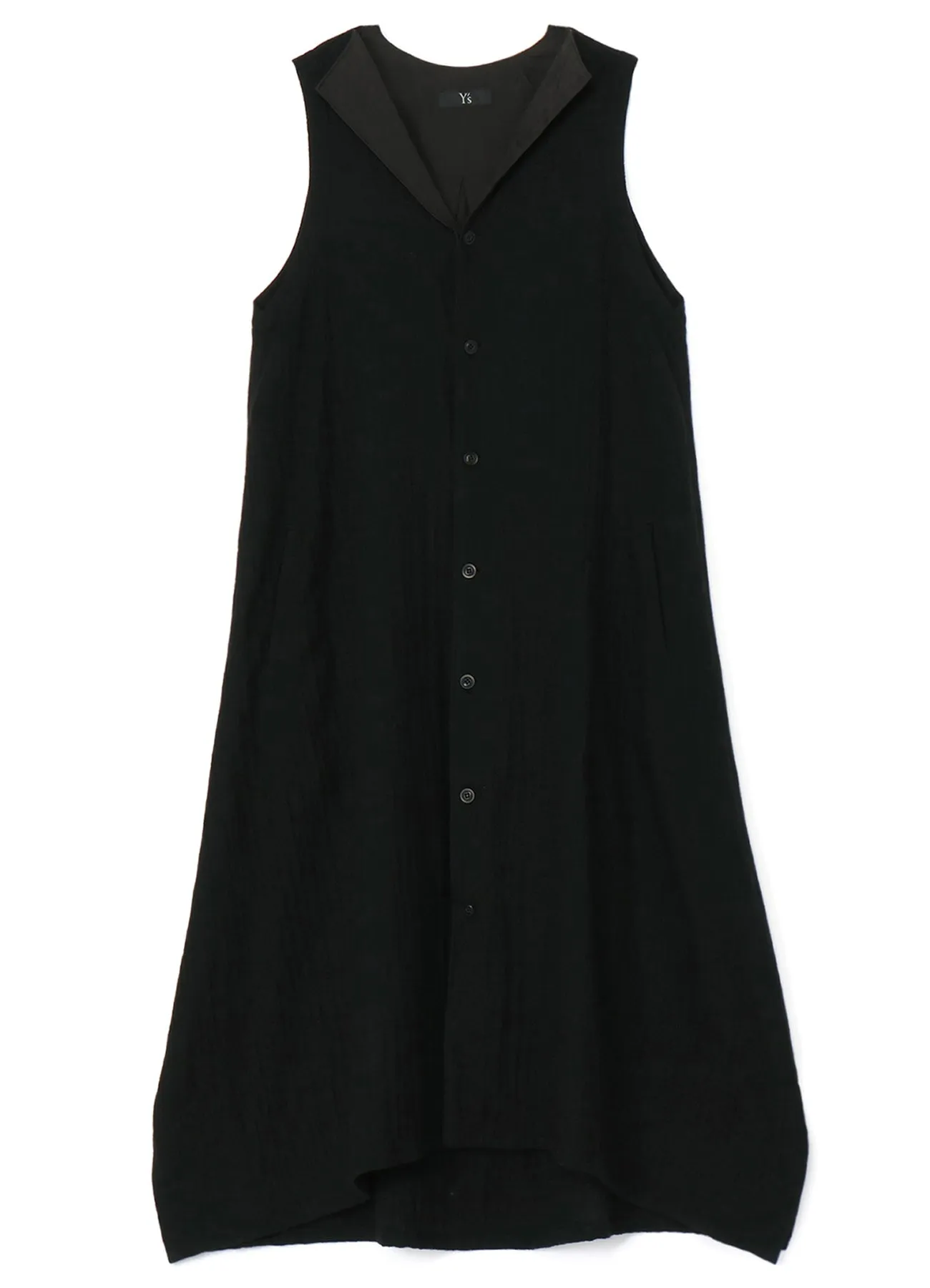 WOOL SLEEVELESS SHIRT DRESS sold by Yohji Yamamoto product image thumbnail 2