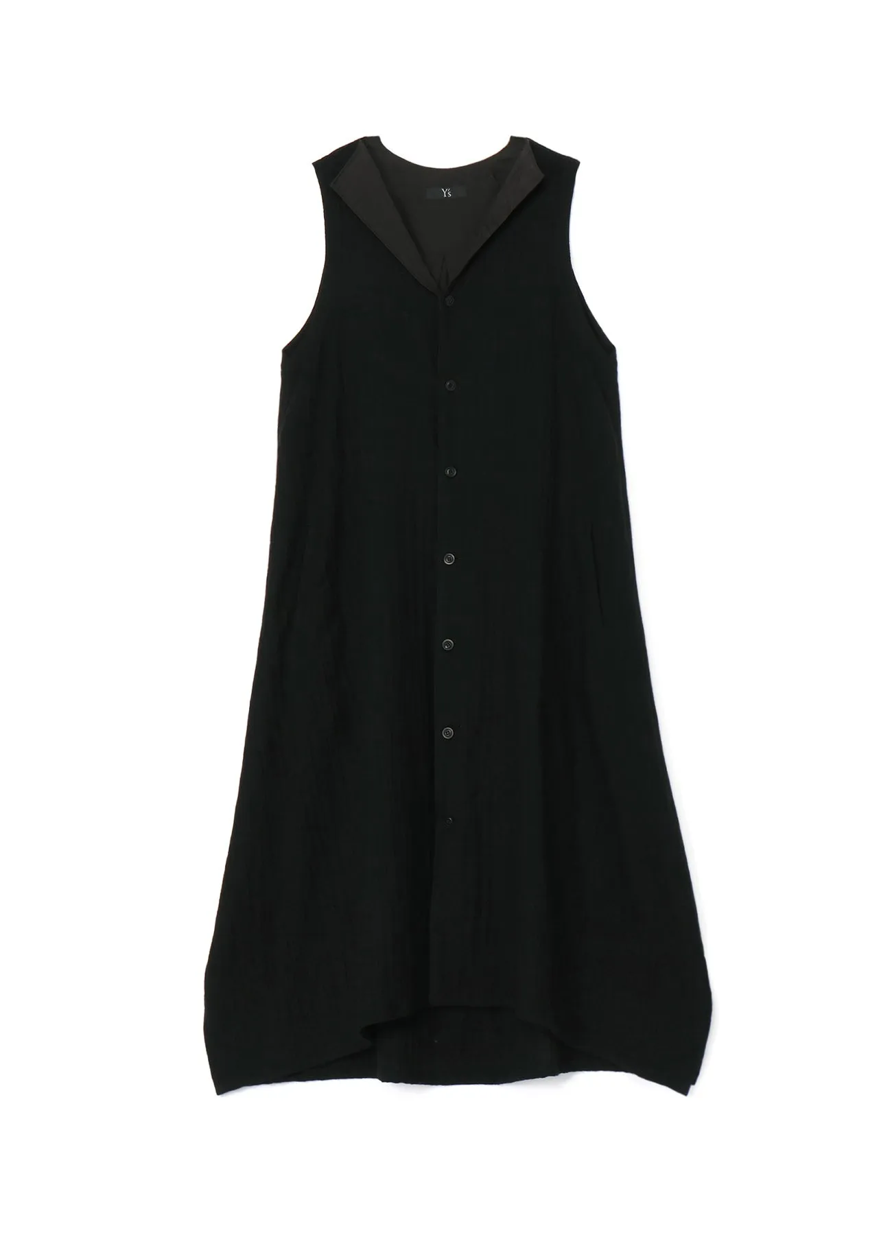 WOOL SLEEVELESS SHIRT DRESS sold by Yohji Yamamoto