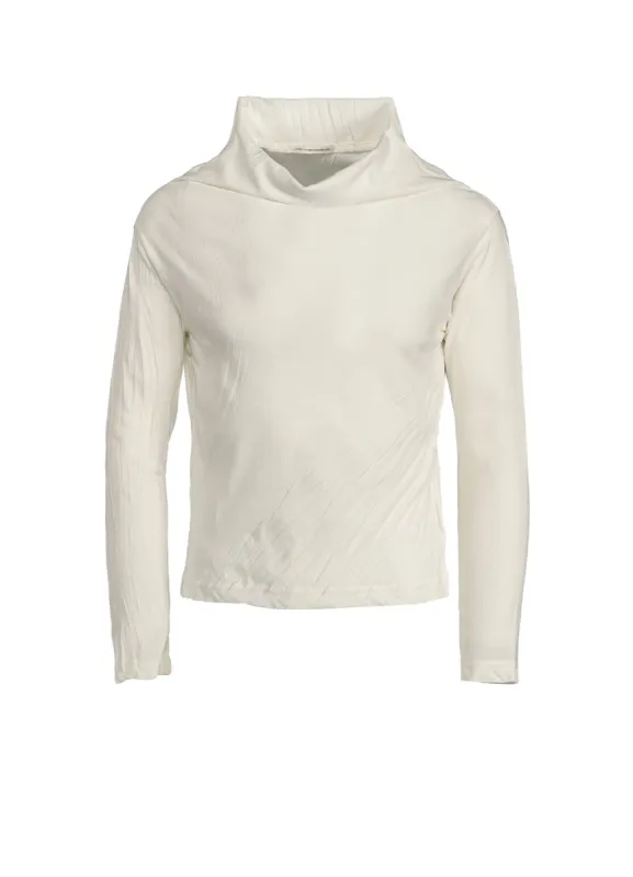 COTTON JERSEY WRINKLE PRECESS OFF NECK T sold by Yohji Yamamoto